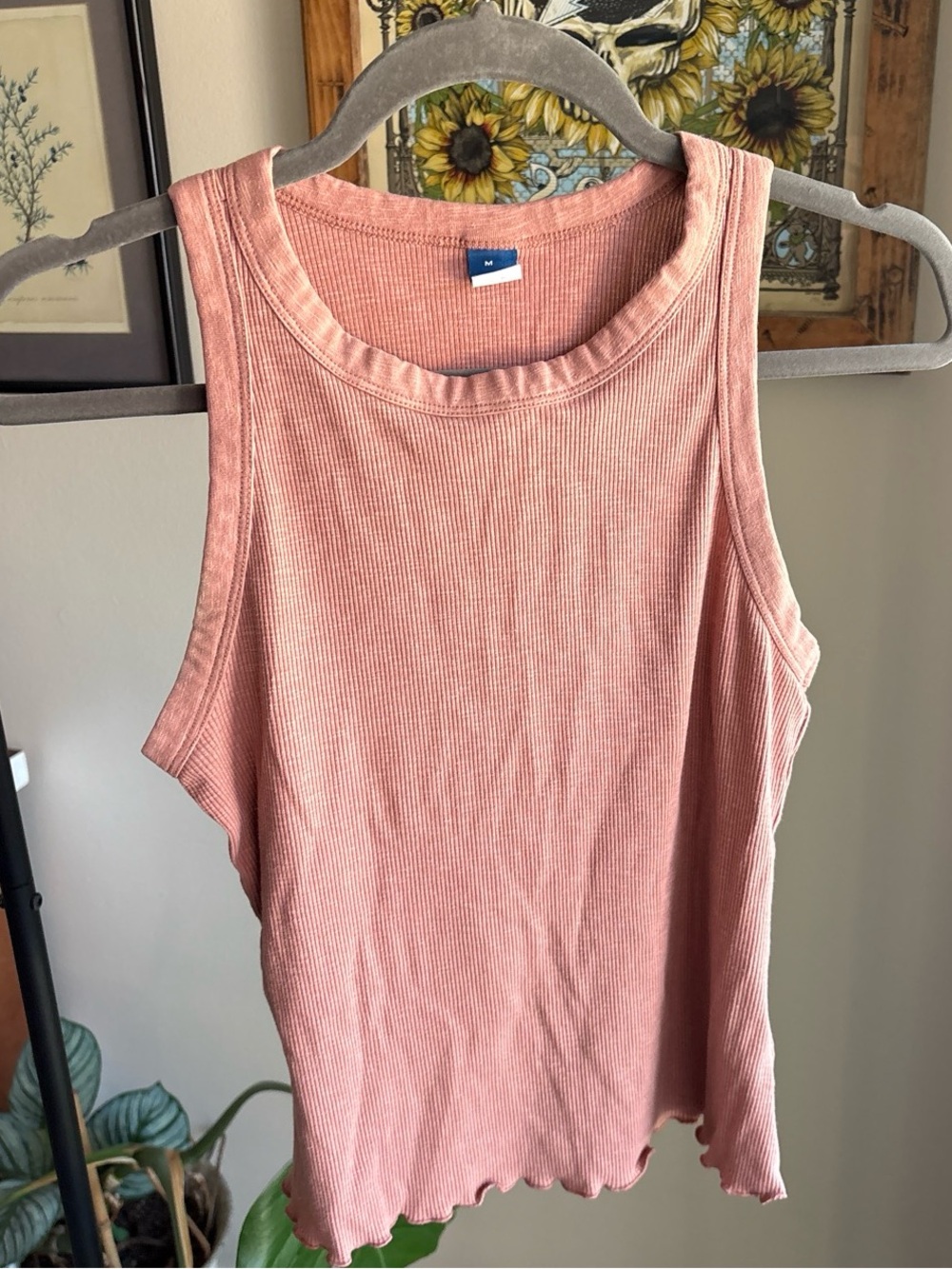 Old Navy Women's Ribbed Tank Top - Rust